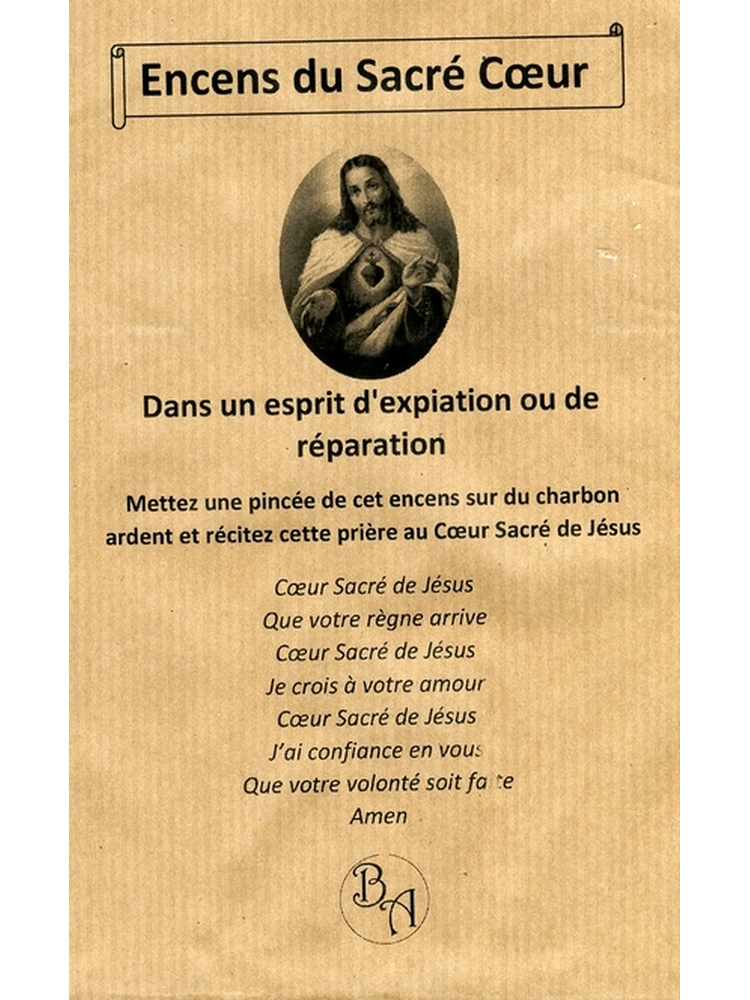 Encens du Sacré coeur Expiation et réparation