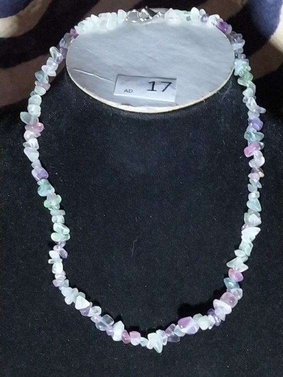 Collier En Fluorine Précieuse - 3 Rangs De Perles 6mm, 480 Carats - Fermoir Camée En Nacre